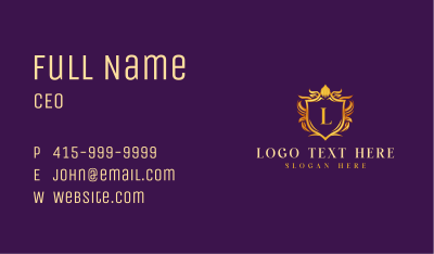 Shield Insignia Crest Business Card Image Preview