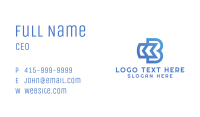 Blue Arrow B Outline Business Card Image Preview