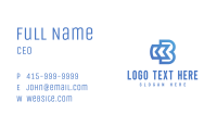 Blue Arrow B Outline Business Card Image Preview