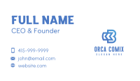 Blue Arrow B Outline Business Card Image Preview