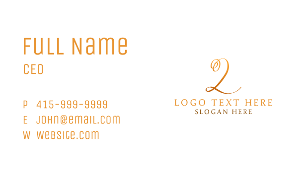 Luxurious Letter L Business Business Card Design Image Preview