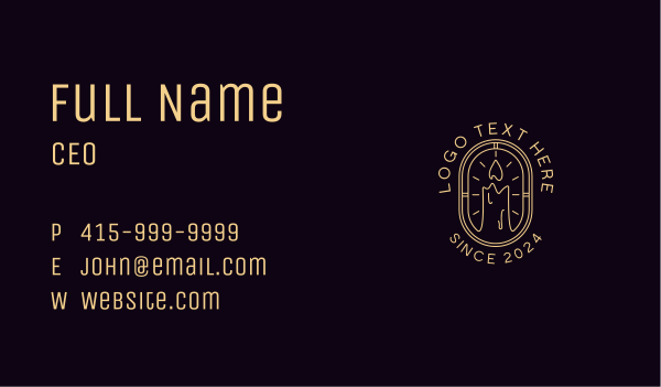 Artisanal Handmade Candle Business Card Design Image Preview