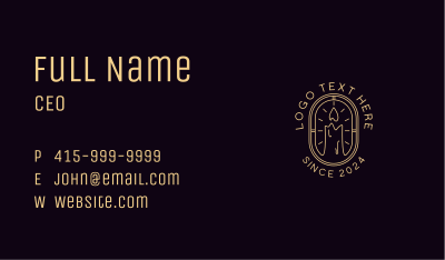 Artisanal Handmade Candle Business Card Image Preview