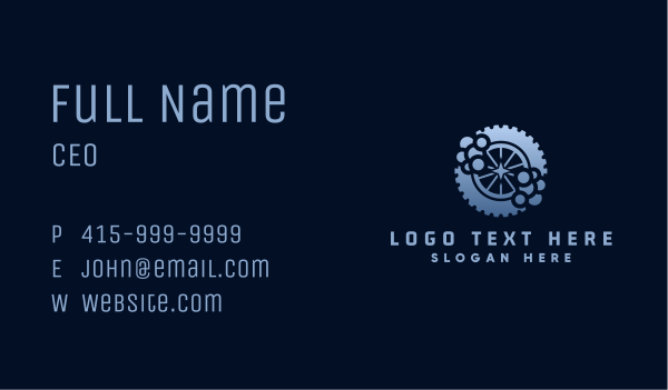 Gear Wheel Cleaning Business Card Design Image Preview