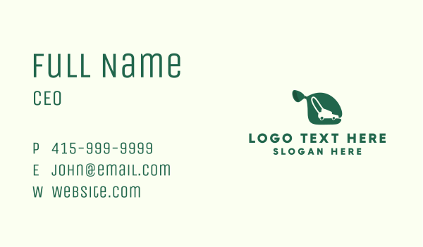 Garbage Bag Lawnmower  Business Card Design Image Preview