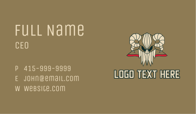 Video Game Viking Warrior Business Card Image Preview