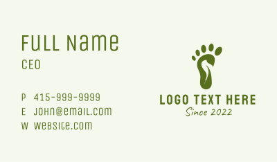 Green Foot Acupuncture  Business Card Image Preview