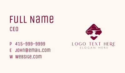 Woman Fashion Hat Business Card Image Preview