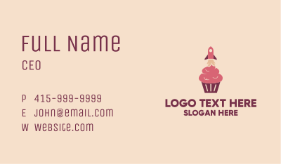 Rocket Cupcake Business Card Image Preview