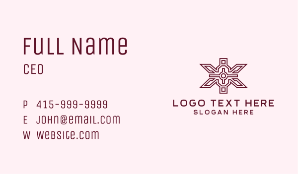 Ancient Symbol Asterisk Business Card Design Image Preview