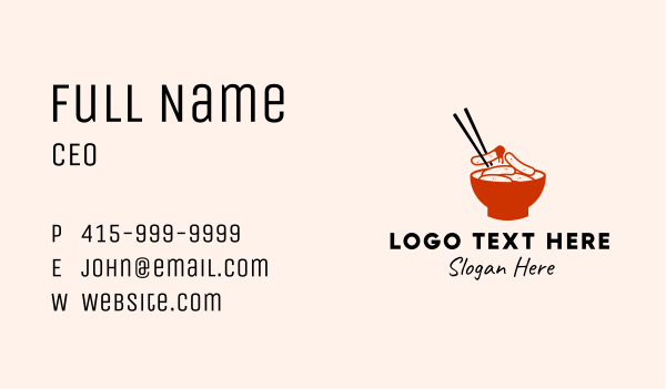 Korean Food Bowl Business Card Design Image Preview