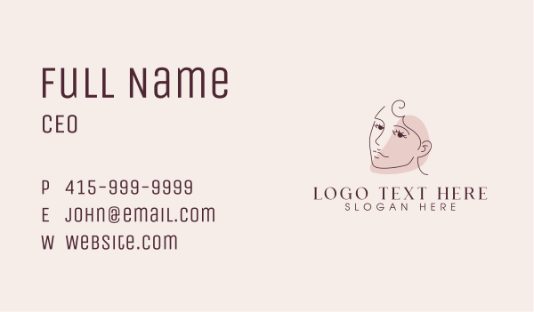 Beauty Woman Face Business Card Design Image Preview