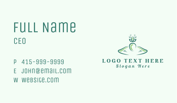 Natural Lotus Massage Spa Business Card Design Image Preview