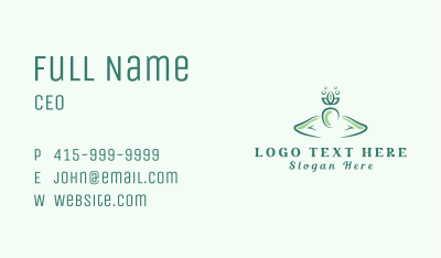 Natural Lotus Massage Spa Business Card Image Preview