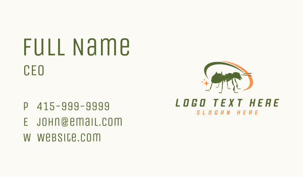 Swoosh Ant Insect Business Card Design Image Preview