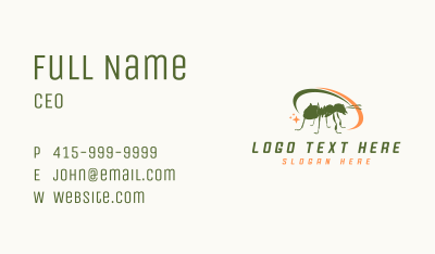 Swoosh Ant Insect Business Card Image Preview