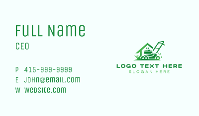 Lawn Mower Landscaping Business Card Image Preview