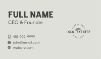 Classic Barber Wordmark Business Card Image Preview
