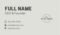 Classic Barber Wordmark Business Card Design