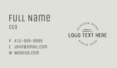 Classic Barber Wordmark Business Card Image Preview