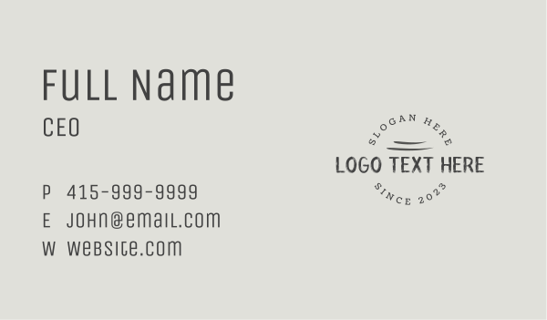 Classic Barber Wordmark Business Card Design Image Preview