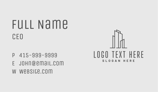 Building Infrastructure Property Business Card Design Image Preview