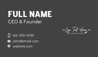 Quill Pen Wordmark Business Card Image Preview