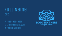 Blue Car Mechanic  Business Card Image Preview