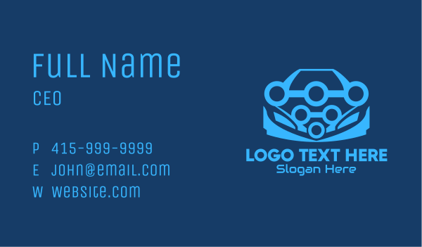 Blue Car Mechanic  Business Card Design Image Preview