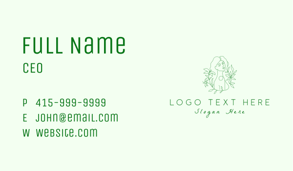 Natural Female Wellness Body Business Card Design Image Preview