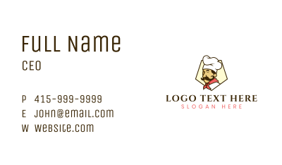 Chef Moustache Toque Business Card Image Preview