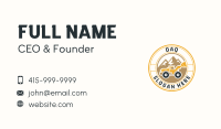 Front Loader Construction Badge Business Card Image Preview