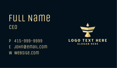 Abstract Golden Wings Business Card Image Preview