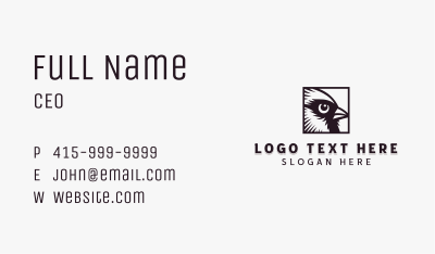 Sparrow Bird Eye Business Card Image Preview