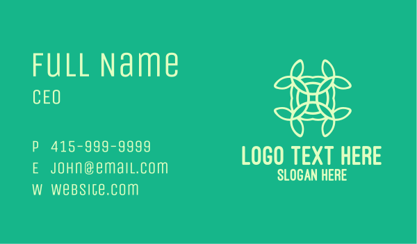 Organic Flower Pattern Business Card Design Image Preview
