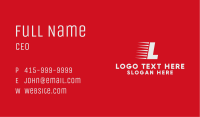 White Fast Letter Business Card Image Preview