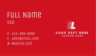 White Fast Letter Business Card Image Preview