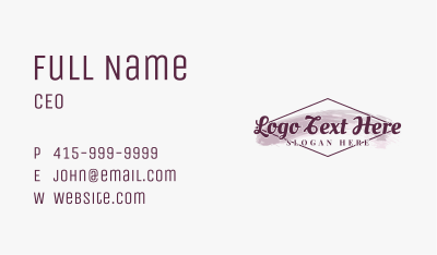 Watercolor Generic Brand  Business Card Image Preview