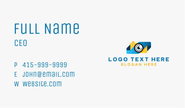 Multimedia Camera Photography Business Card Design Image Preview