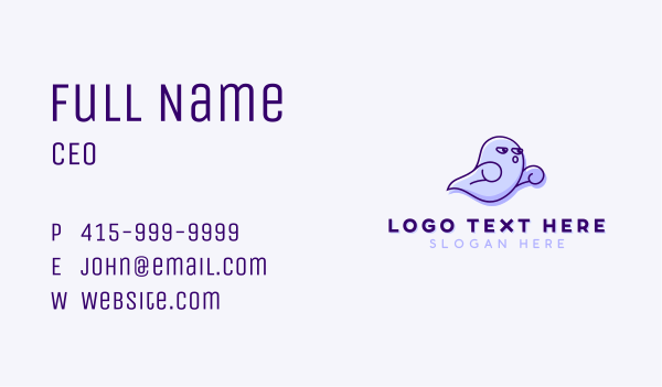 Creepy Spirit Ghost Business Card Design Image Preview
