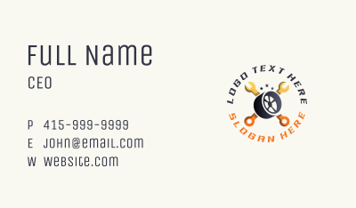 Tire Wrench Repairman Business Card Image Preview