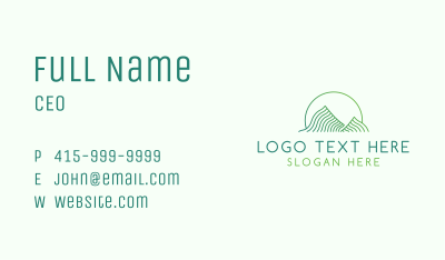 Green Mountain Curves Business Card Image Preview