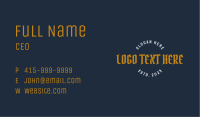 Unique Gothic Wordmark Business Card Image Preview