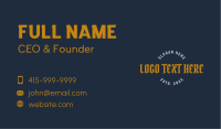 Unique Gothic Wordmark Business Card Image Preview
