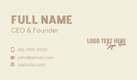 General Fashion Shop Wordmark Business Card Image Preview