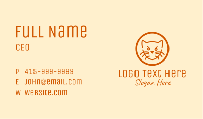 Angry Orange Cat  Business Card Image Preview