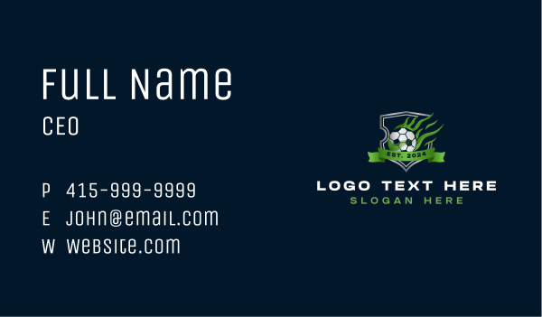 Soccer Ball Sports Team Business Card Design Image Preview