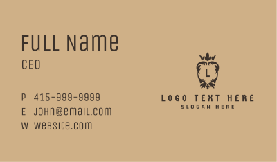 Ornamental Luxury Letter Business Card Image Preview