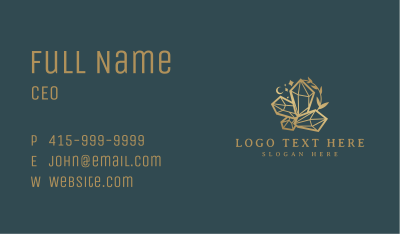 Gold Gemstone Jewelry Business Card Image Preview