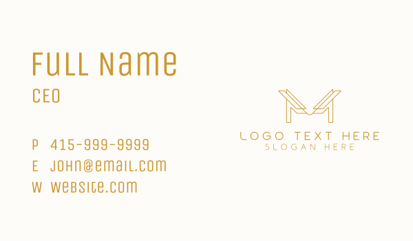 Luxury Firm Letter M Business Card Design Image Preview